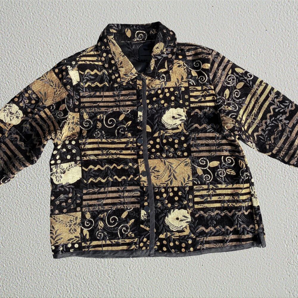 Bohemian Patchwork Reversible Thin Jacket, Boho C… - image 5